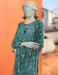 GREEN LAWN EMBROIDERED UNSTITCHED 3PC | JLAWN-S-25-3068