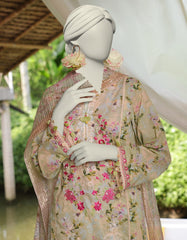 GREEN LAWN EMBROIDERED UNSTITCHED 3PC | JLAWN-S-25-3075