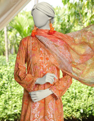 BEIGE LAWN EMBROIDERED UNSTITCHED 3PC | JLAWN-S-25-3076
