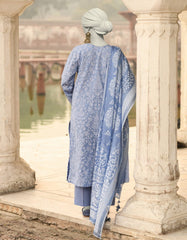 BLUE LAWN EMBROIDERED UNSTITCHED 3PC | JLAWN-S-25-3106