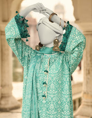 GREEN LAWN EMBROIDERED UNSTITCHED 3PC | JLAWN-S-25-3109