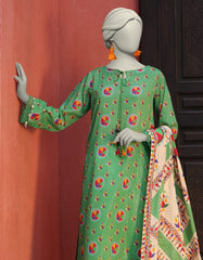 GREEN LAWN PRINTED UNSTITCHED 3PC | JLAWN-S-25-3148