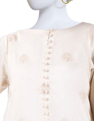 BEIGE LAWN SCHIFFLI UNSTITCHED 3PC | JLAWN-S-25-3153