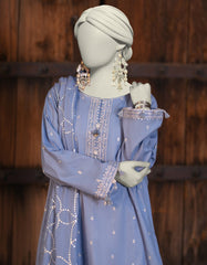 BLUE LAWN EMBROIDERED UNSTITCHED 3PC | JLAWN-S-25-3170