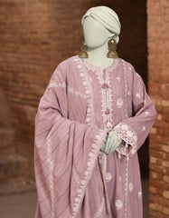 BEIGE DORIA EMBROIDERED UNSTITCHED 3PC | JLAWN-S-25-3184