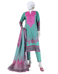 MULTICOLOR LAWN EMBROIDERED UNSTITCHED 3PC