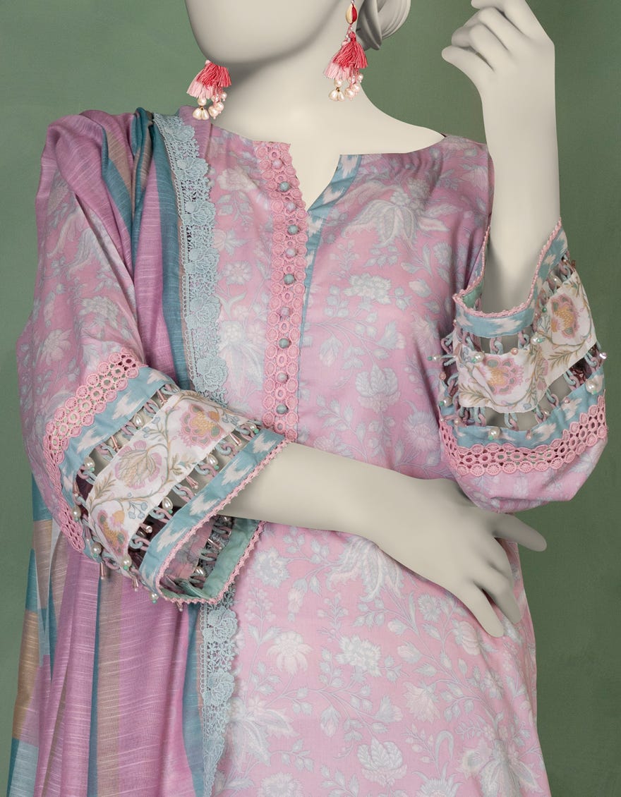 MULTICOLOR LAWN PRINTED UNSTITCHED 2PC