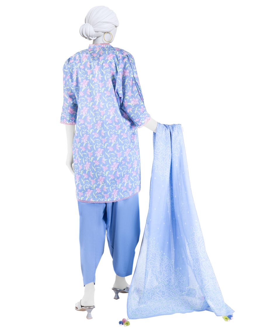 MULTICOLOR LAWN PRINTED UNSTITCHED 3PC