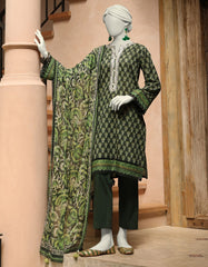 GREEN LAWN EMBROIDERED UNSTITCHED 3PC | JLAWN-S-25-3293-B