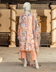 MULTICOLOR LAWN PASTE PRINTED UNSTITCHED 3PC