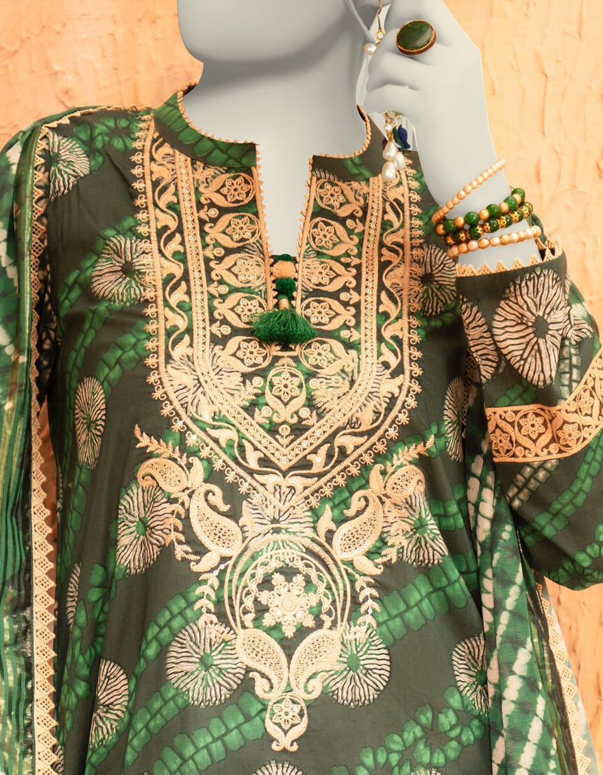 GREEN LAWN EMBROIDERED UNSTITCHED 3PC