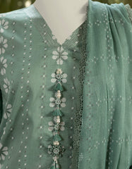 GREEN LAWN PASTE PRINTED UNSTITCHED 3PC