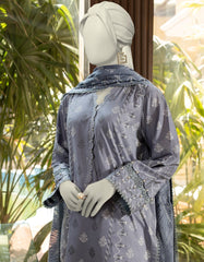 GREY LAWN PASTE PRINTED UNSTITCHED 3PC