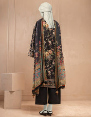 BLACK LAWN EMBROIDERED UNSTITCHED 3PC