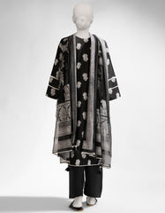 BLACK & WHITE LAWN PRINTED UNSTITCHED 3PC