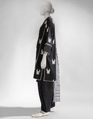 BLACK & WHITE LAWN PRINTED UNSTITCHED 3PC