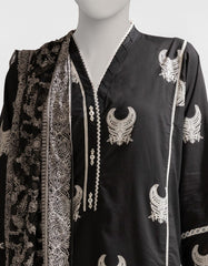 BLACK & WHITE LAWN PRINTED UNSTITCHED 3PC