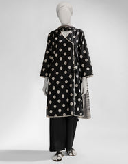 BLACK & WHITE LAWN PRINTED UNSTITCHED 3PC