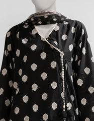 BLACK & WHITE LAWN PRINTED UNSTITCHED 3PC