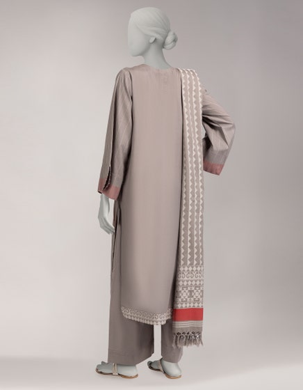 GREY JACQUARD DYED UNSTITCHED 3PC