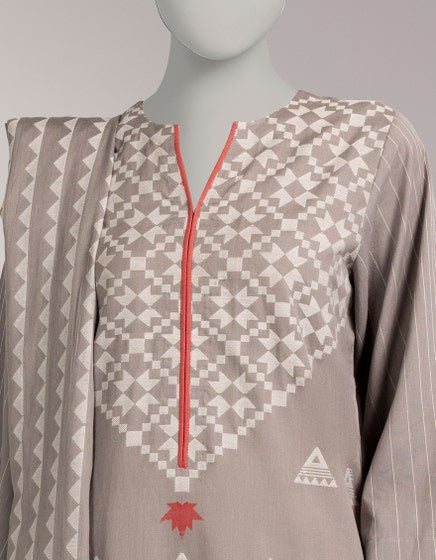 GREY JACQUARD DYED UNSTITCHED 3PC