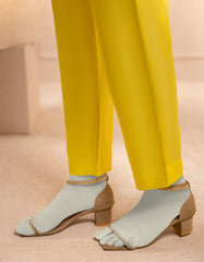 LEMON RAW SILK 2PC STITCHED