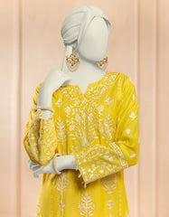 LEMON RAW SILK 2PC STITCHED
