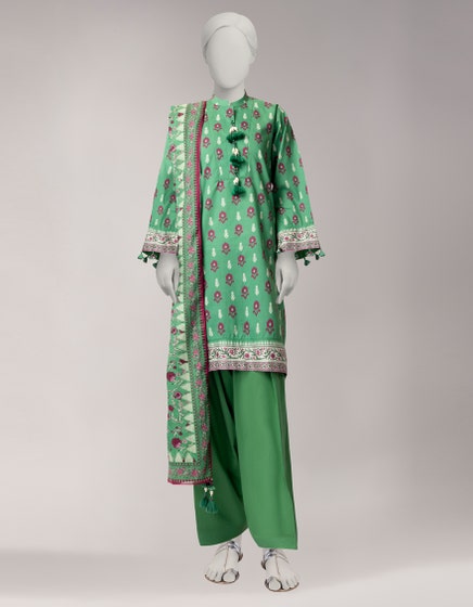 MULTICOLOR CAMBRIC PRINTED UNSTITCHED 3PC