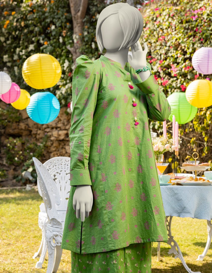 GREEN LAWN PRINTED 2PC | JGK-S-JTST-25-413