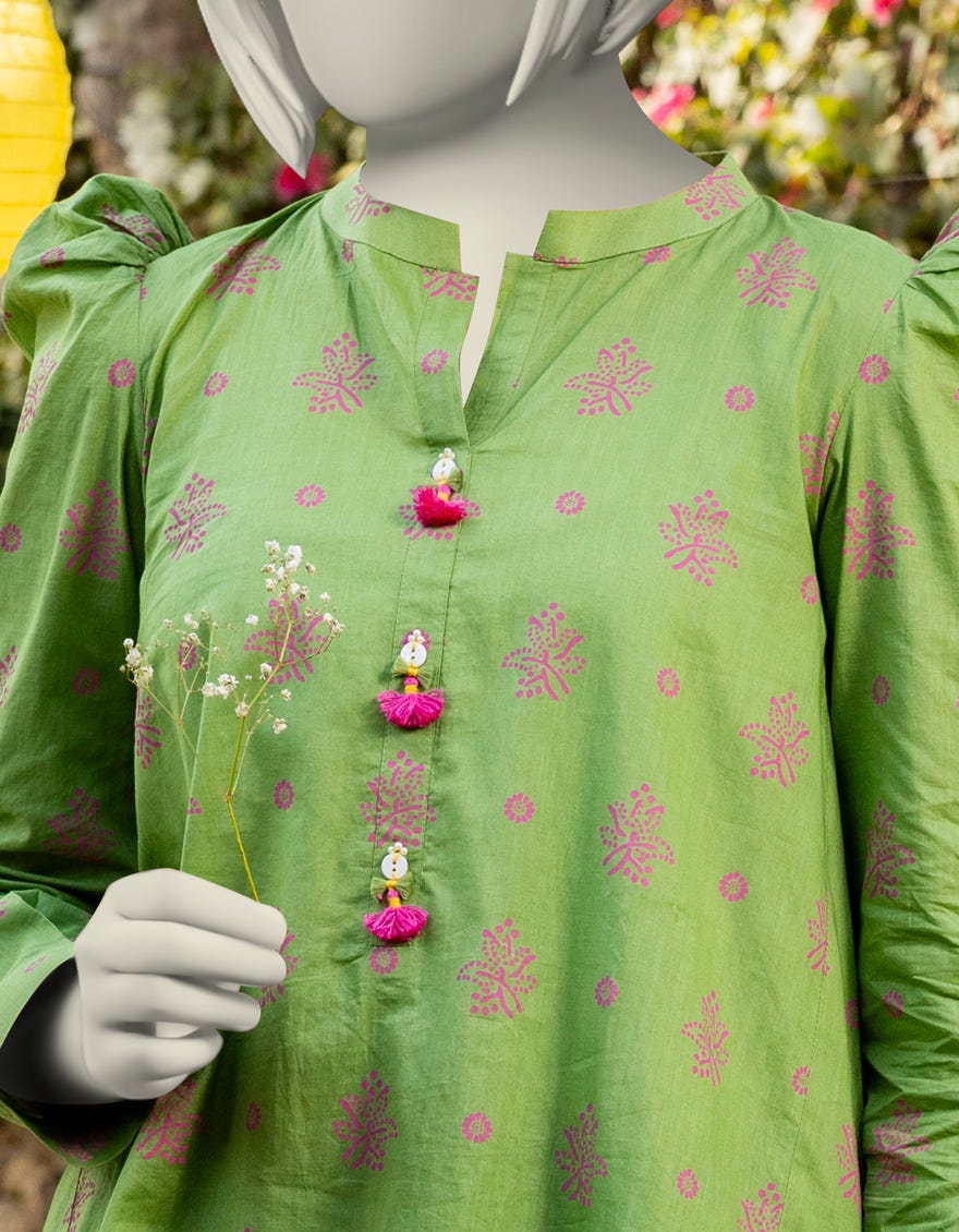 GREEN LAWN PRINTED 2PC | JGK-S-JTST-25-413