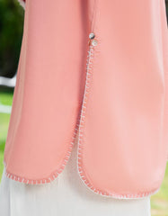 PEACH LAWN EMBROIDERED KURTI