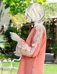 PEACH LAWN EMBROIDERED KURTI