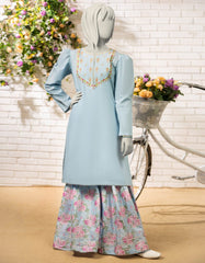 BLUE LAWN EMBROIDERED 2PC STITCHED