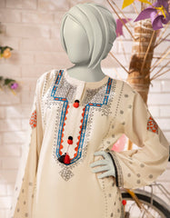 BEIGE LAWN PRINTED 2PC STITCHED