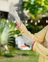 YELLOW LAWN EMBROIDERED KURTI