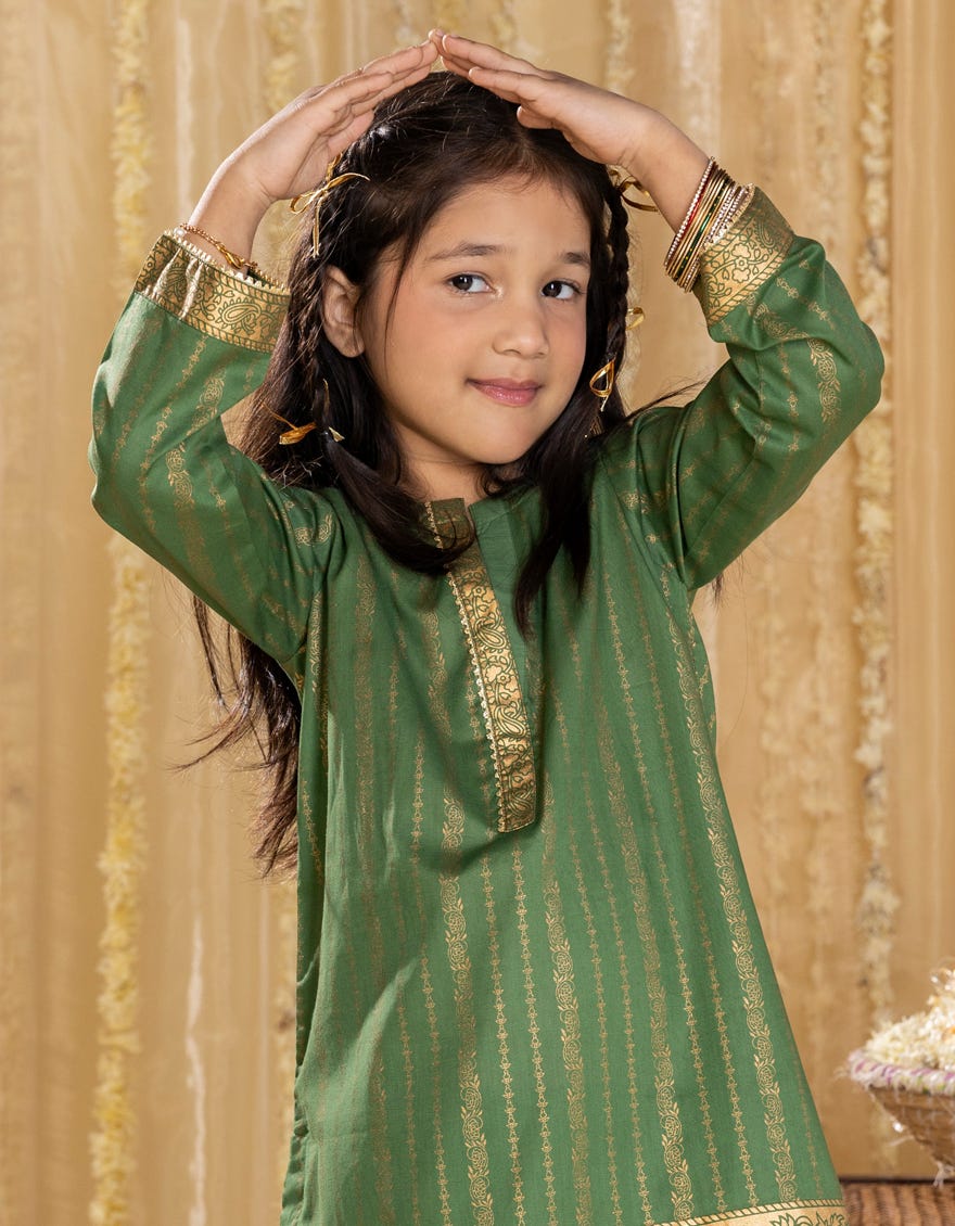 GREEN LAWN PRINTED 2PC | JGKL-S-JGST-25-5607
