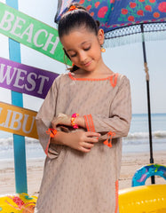 BEIGE DOBBY EMBROIDERED 2PC | JGKL-S-JGST-25-5613