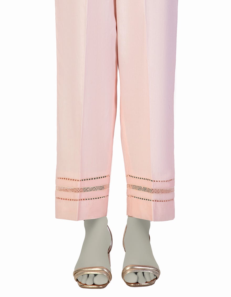 PINK LAWN BASIC TROUSERS