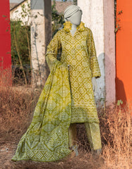 GREEN LAWN PRINTED UNSTITCHED 3PC | JLAWN-S-25-807