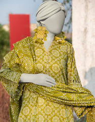 GREEN LAWN PRINTED UNSTITCHED 3PC | JLAWN-S-25-807