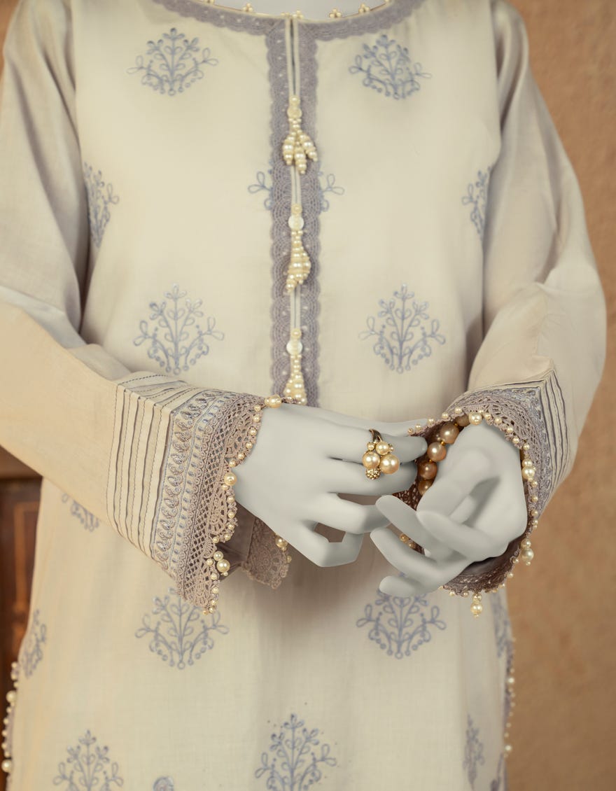 BLUE LAWN EMBROIDERED UNSTITCHED 3PC | JLAWN-S-25-827