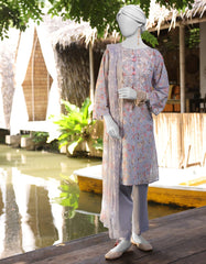 BLUE LAWN EMBROIDERED UNSTITCHED 3PC | JLAWN-S-25-844