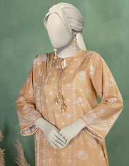 BEIGE LAWN PRINTED UNSTITCHED 3PC