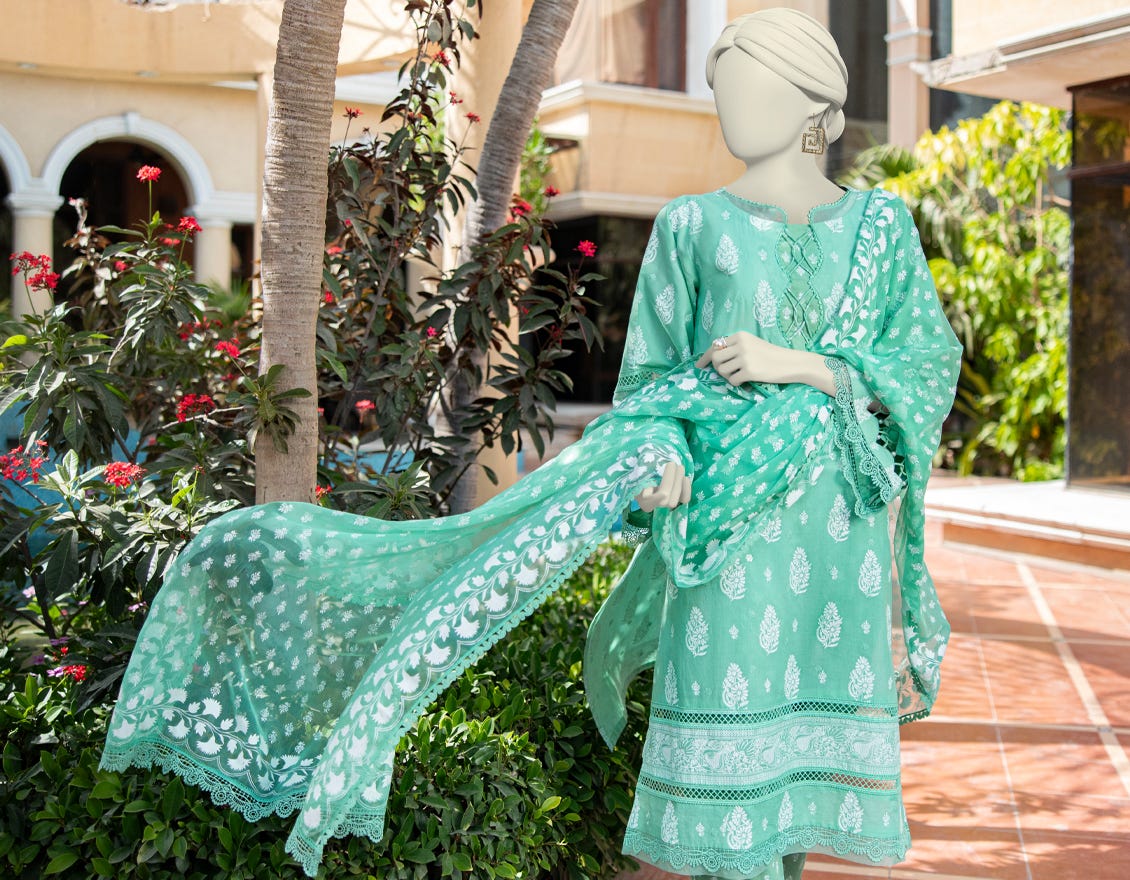 GREEN LAWN EMBROIDERED UNSTITCHED 3PC