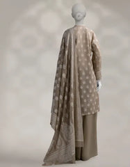 BEIGE JACQUARD DYED UNSTITCHED 3PC