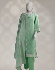 GREEN JACQUARD DYED UNSTITCHED 3PC