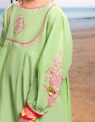 GREEN LAWN EMBROIDERED KURTI | JGLK-S-JGS-25-2505