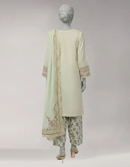 GREEN LAWN EMBROIDERED STITCHED 3PC