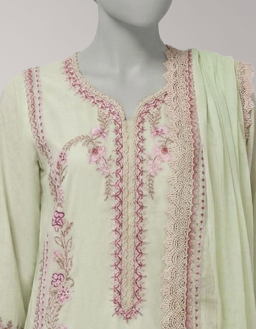 GREEN LAWN EMBROIDERED UNSTITCHED 3PC