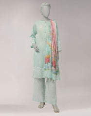 GREEN LAWN PASTE PRINTED UNSTITCHED 3PC